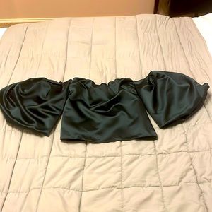 Zara emerald green top XS